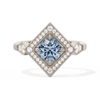 Diamond Shape Halo Round