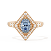 Diamond Shape Halo Oval