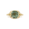 Forest Green Sapphire Split Shank Solitaire