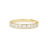 The French Cut Diamond Bezel Band showcases an elegant design where each diamond is meticulously set within a sleek bezel, creating a sophisticated and modern aesthetic.