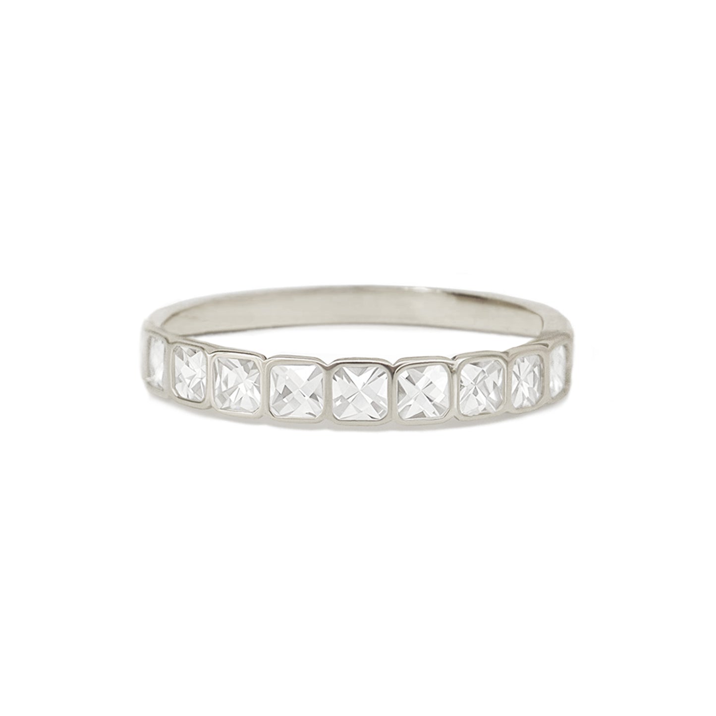 French Cut Diamond Bezel Band