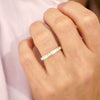 With its unique French cut diamonds, this bezel band delivers exceptional sparkle while maintaining a refined and timeless look.
