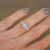 Custom Blue Sapphire and Diamond Ring
