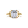 Light Grey Green Sapphire Split Shank Solitaire