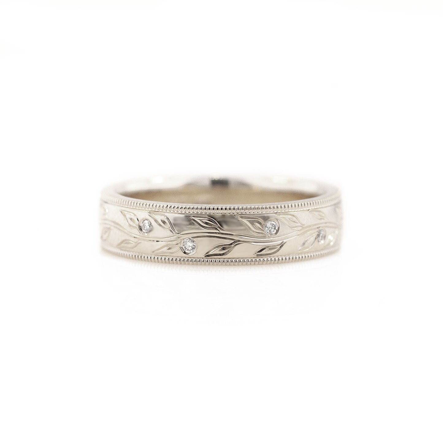 Men's Olive Branch Wedding Ring