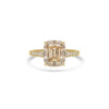 Starfall Champagne Old Mine Cushion Diamond Ring