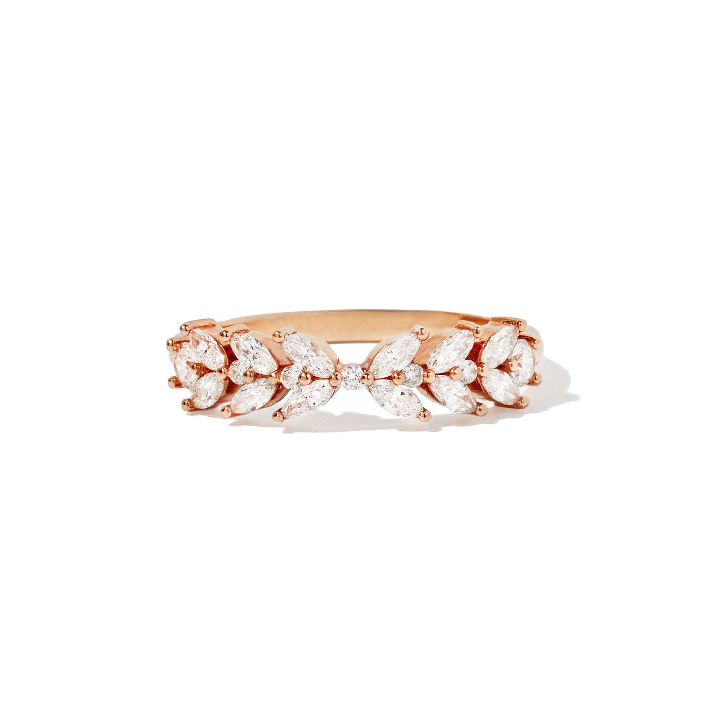 Marquise & Round Lily Diamond Mosaic Band