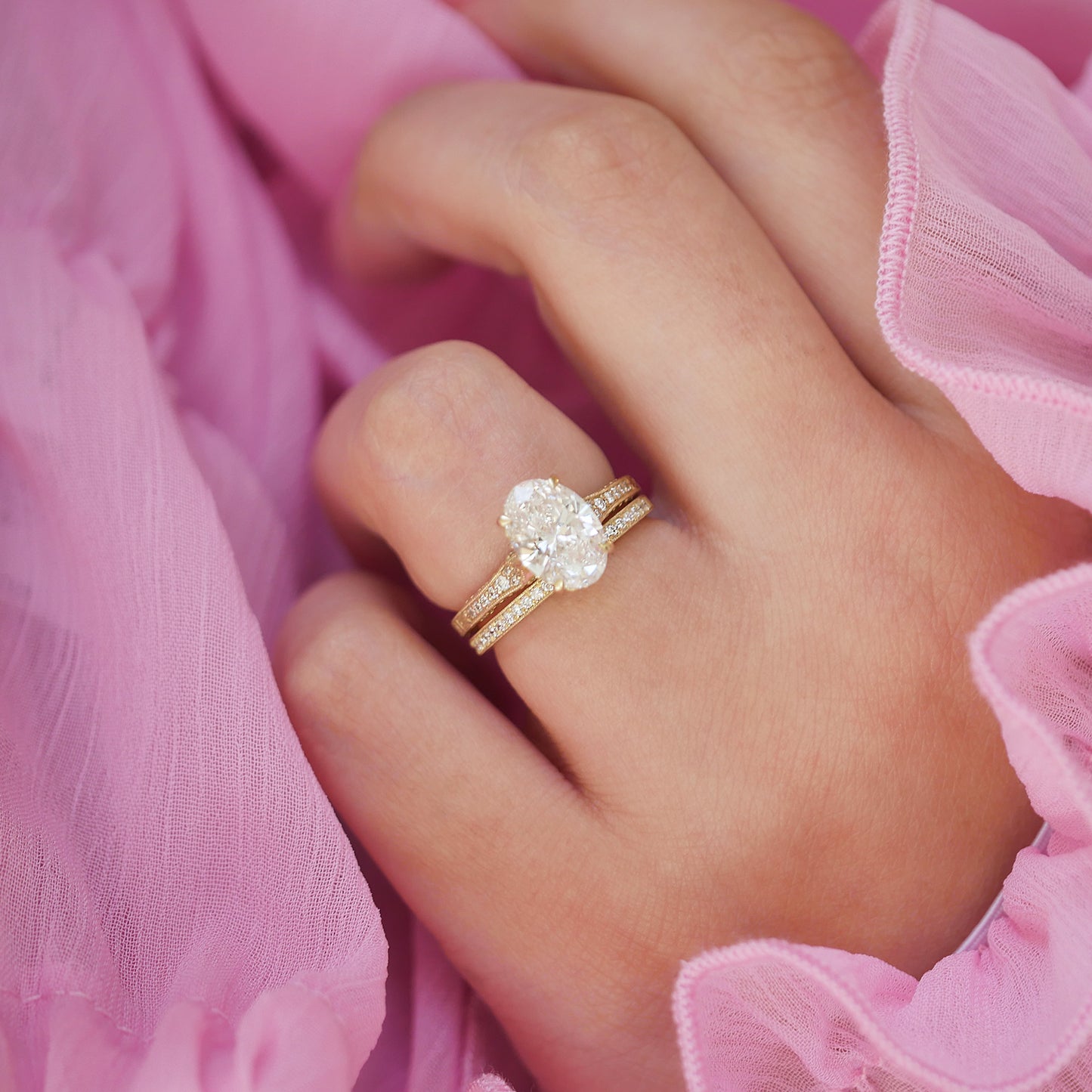 Starfall Oval Cut Diamond Ring