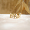 Custom Wide Leaf Diamond Band