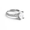 Custom Oval Diamond Micro Pavé Ring