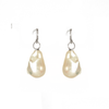 Medium Baroque Pearl & Gold Hoop Earrings