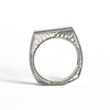 Custom Square Engraved Mens Wedding Ring