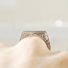 Custom Square Engraved Mens Wedding Ring