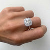 Custom East West Emerald Diamond Mosaic Ring