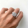 Custom East West Emerald Diamond Mosaic Ring