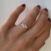 Custom Rose Cut Diamond Cluster Engagement Ring