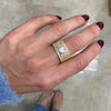 Custom Heirloom Diamond Wide Antique Star Sunburst Ring