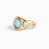 Custom Turquoise & Diamond Stacking Ring Set