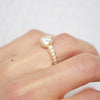 Custom Round Brilliant Pavé Surprise Diamond Engagement Ring