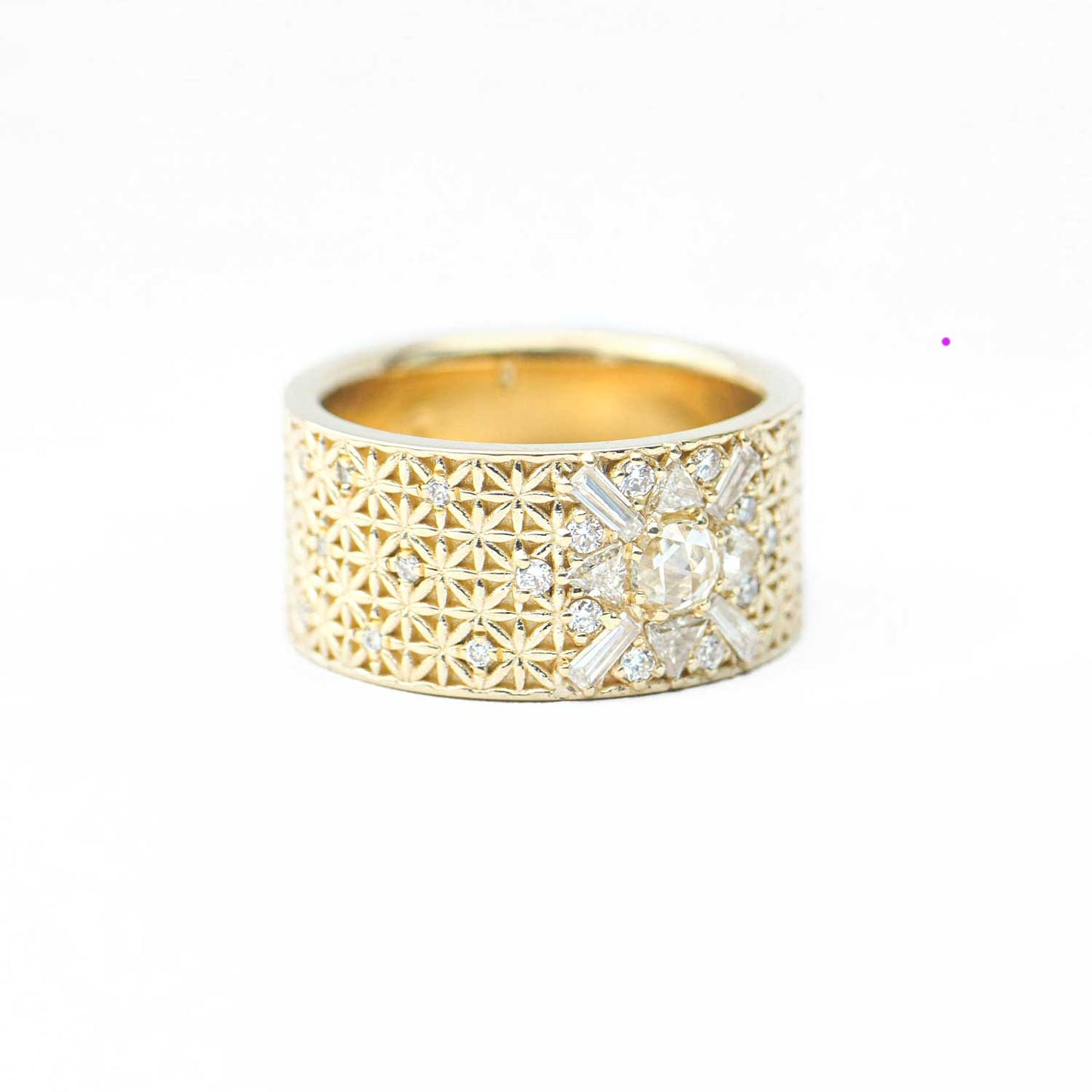 Custom Antique Star Wide Diamond RIng