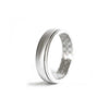 Custom Satin Finish Antique Star Interior Mens Wedding Band