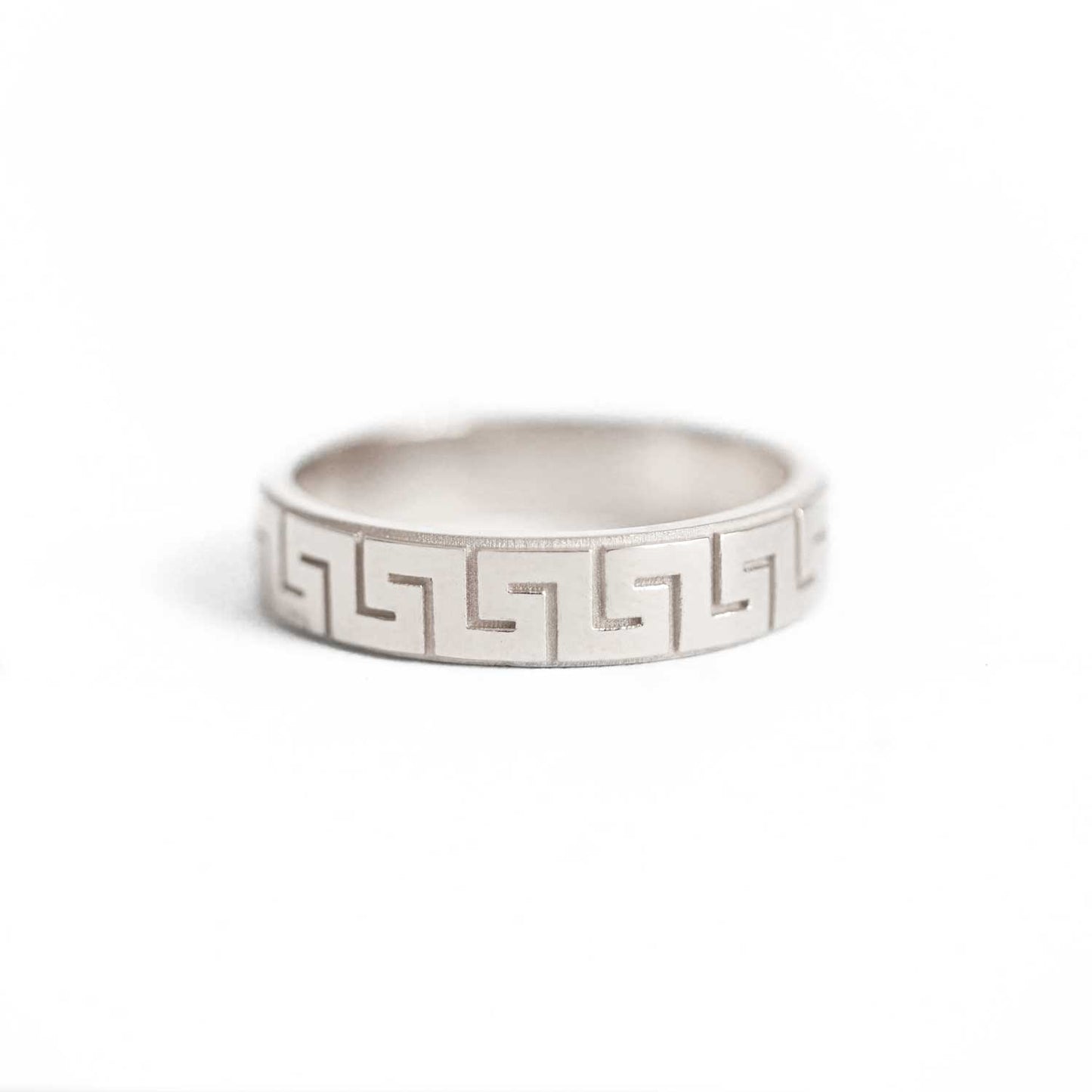 Deco Greek Pattern Band Ring