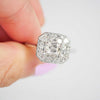 Custom East West Emerald Diamond Mosaic Ring