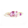 Custom Pink Sapphire & Diamond Mosaic Ring