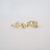 Custom Falling Leaves Champagne Diamond Bezel Ring