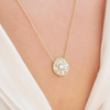 Round Shape Brilliant Cut Diamond Mosaic Pendant