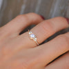 Custom Rose Cut Diamond Cluster Engagement Ring