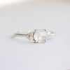 Custom Rose Cut Diamond Cluster Engagement Ring