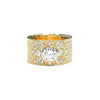 Custom Heirloom Diamond Wide Antique Star Sunburst Ring