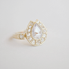 Custom Rose Cut Diamond Horseshoe Ring