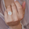 Custom Rose Cut Diamond Horseshoe Ring