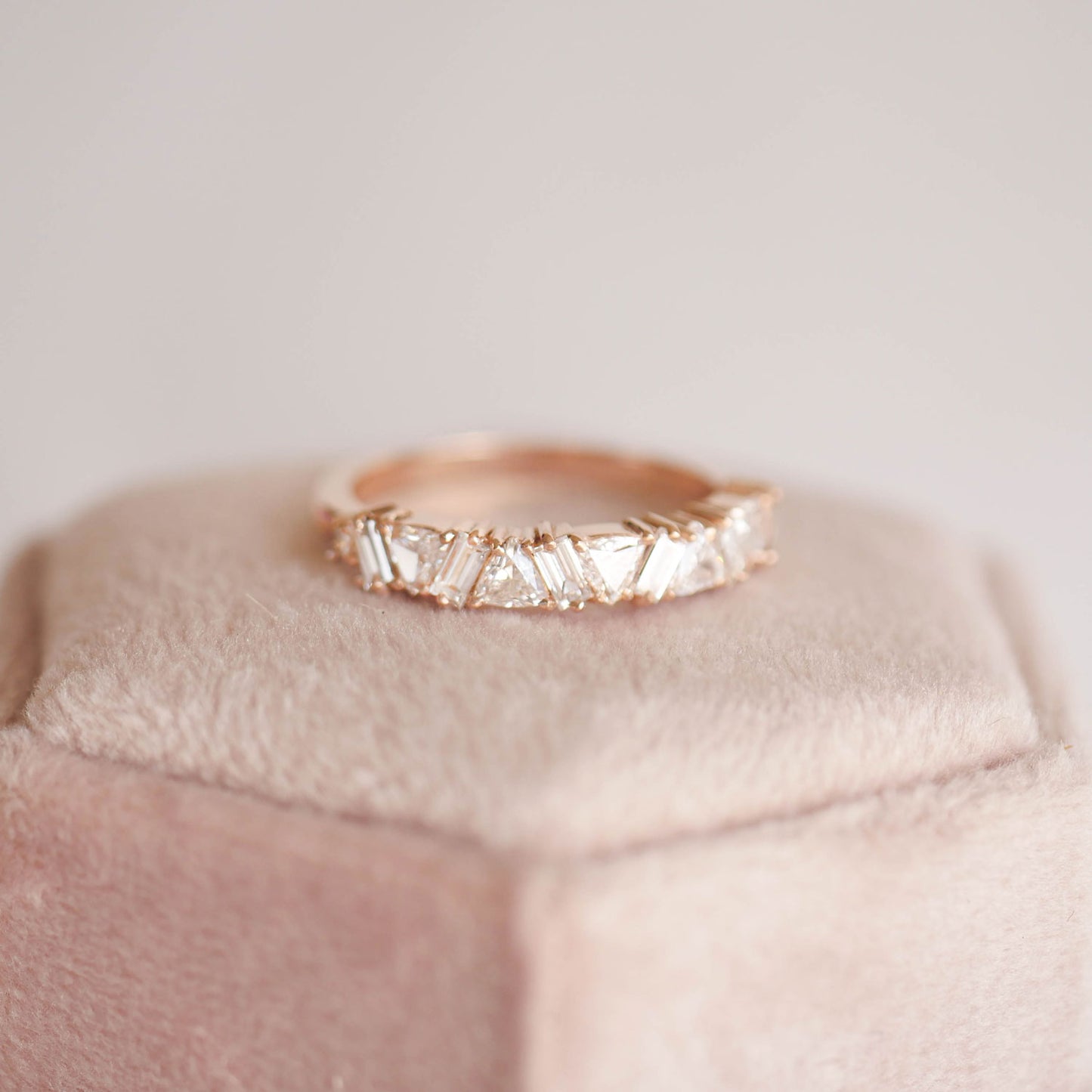 Trillion & Baguette Diamond Mosaic Band