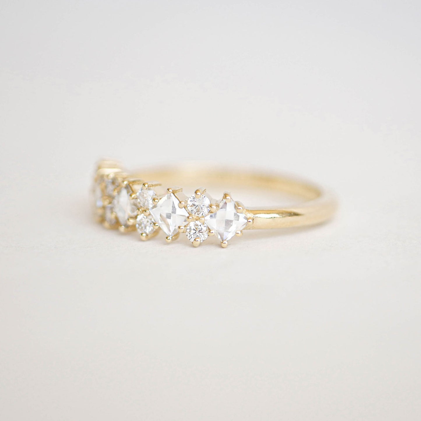 French Cut Diamond Disco Ring