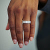 Asscher Cut Geometric Wide Diamond Mosaic Ring