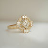 Custom Lilibird Diamond Mosaic Ring Princess Cut Center