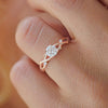 Custom Rose Gold Diamond Vine Ring