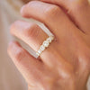 Old European Cut Diamond Line Ring