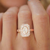 Custom Emerald Shape Carré & Mosaic Ring