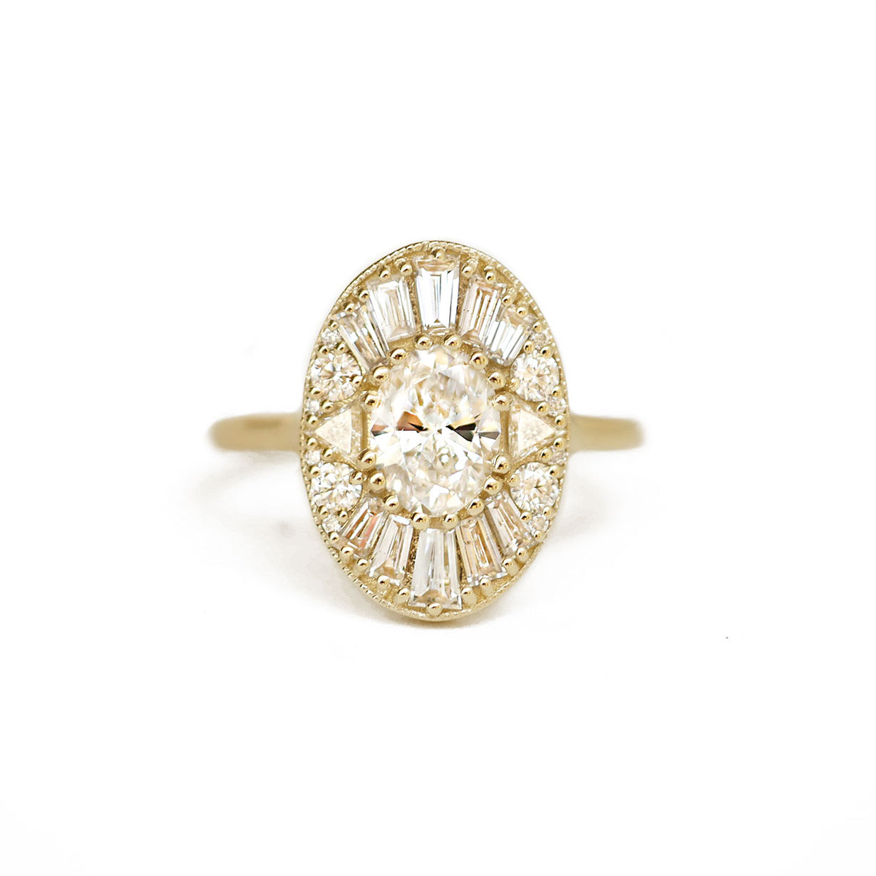 Custom Oval & Trillion Ballerina Diamond Mosaic