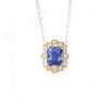 Deco Emerald Cut Sapphire Diamond Mosaic Pendant