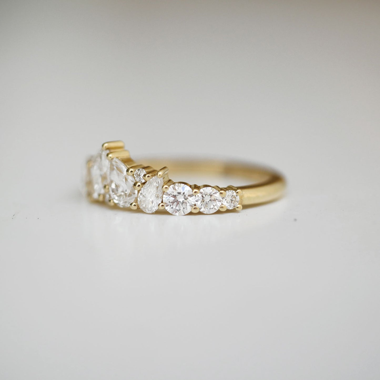 Pear & Marquise Firework Diamond Mosaic Band