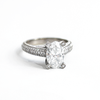 Custom Oval Diamond Micro Pavé Ring
