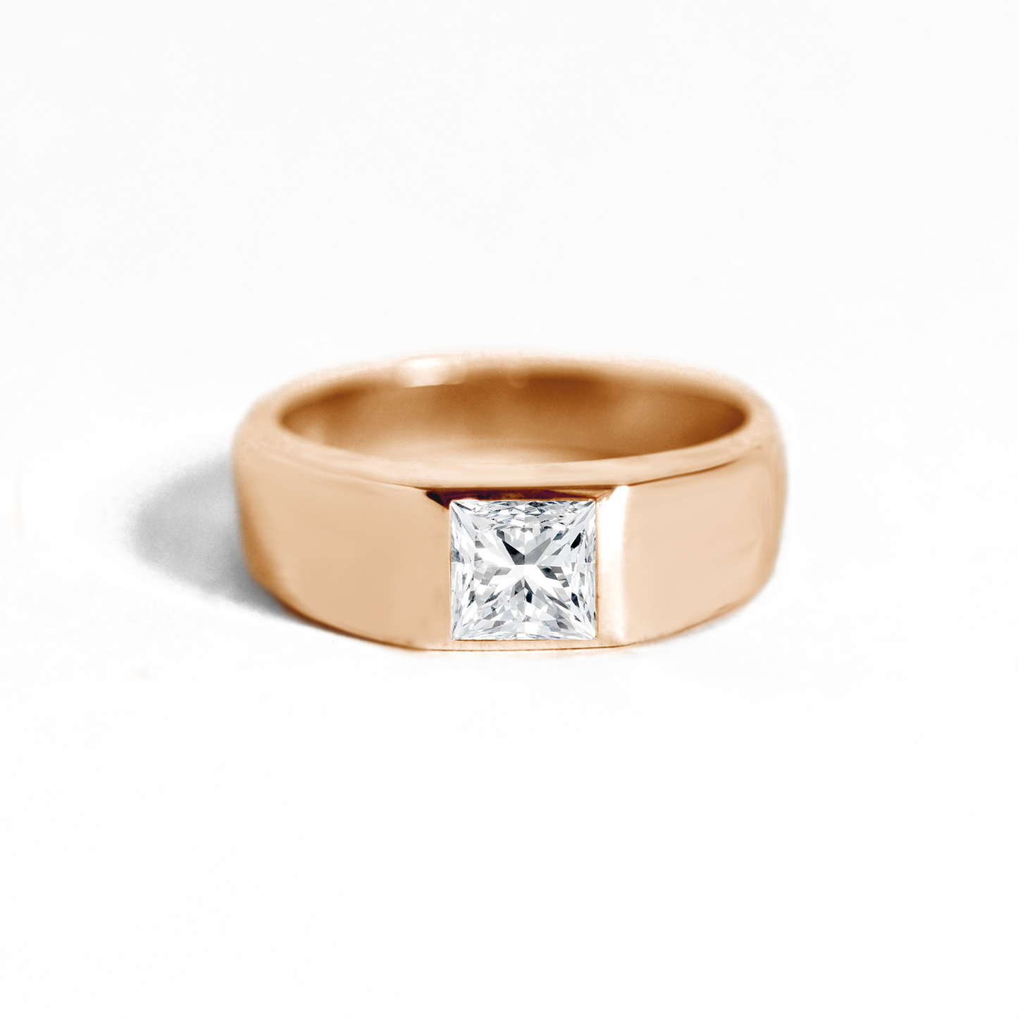 Princess Cut Diamond Signet Ring