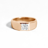 Princess Cut Moissanite Signet Ring