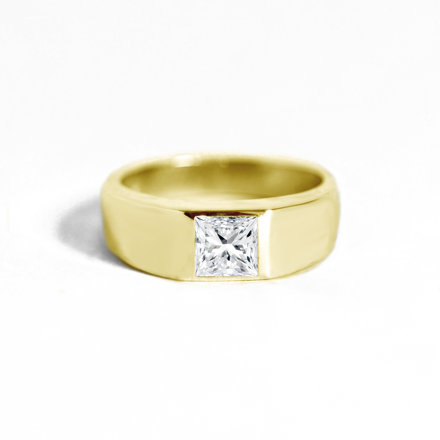 Princess Cut Diamond Signet Ring