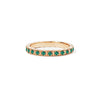 2mm Notched Deco Emerald Eternity Ring
